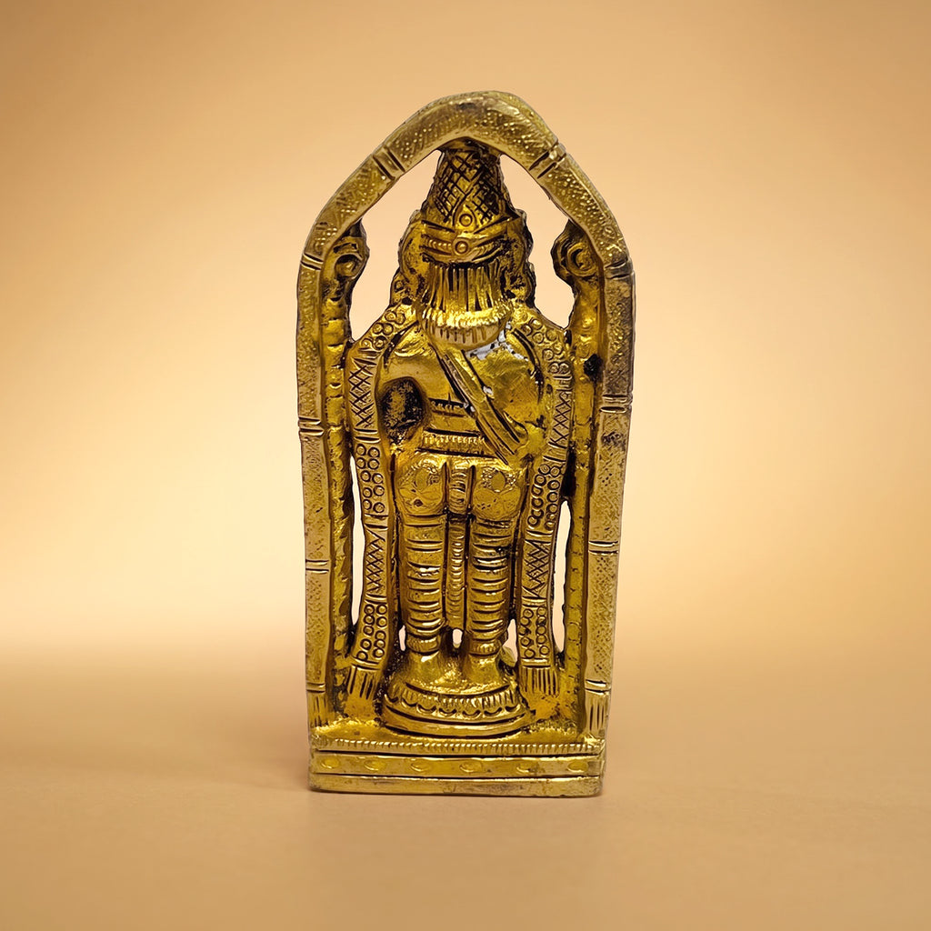 Brass Tirupati Balaji (Venkateswara) Idol 3.9 inch