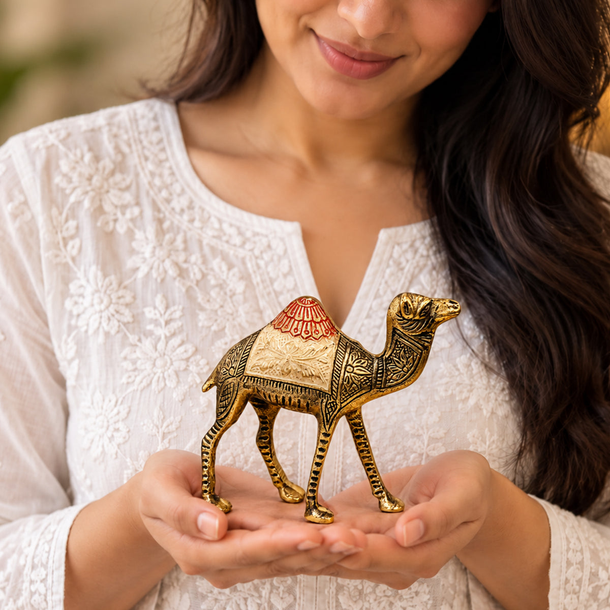 Superfine Brass Camel Statue for Vastu 5.3 inch