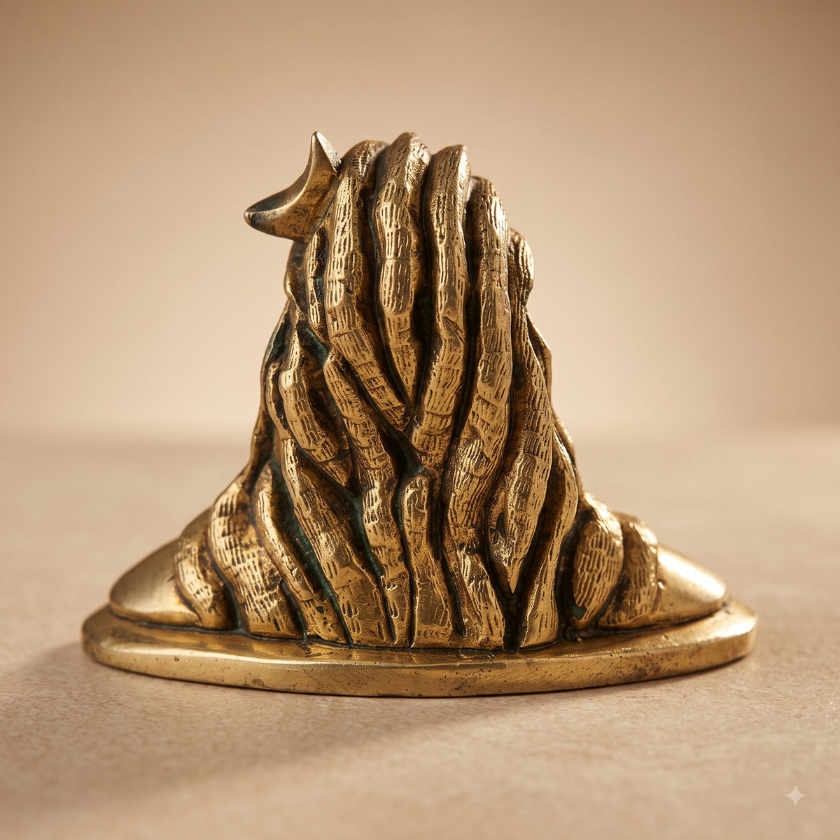 Back view of the Brass Adiyogi idol