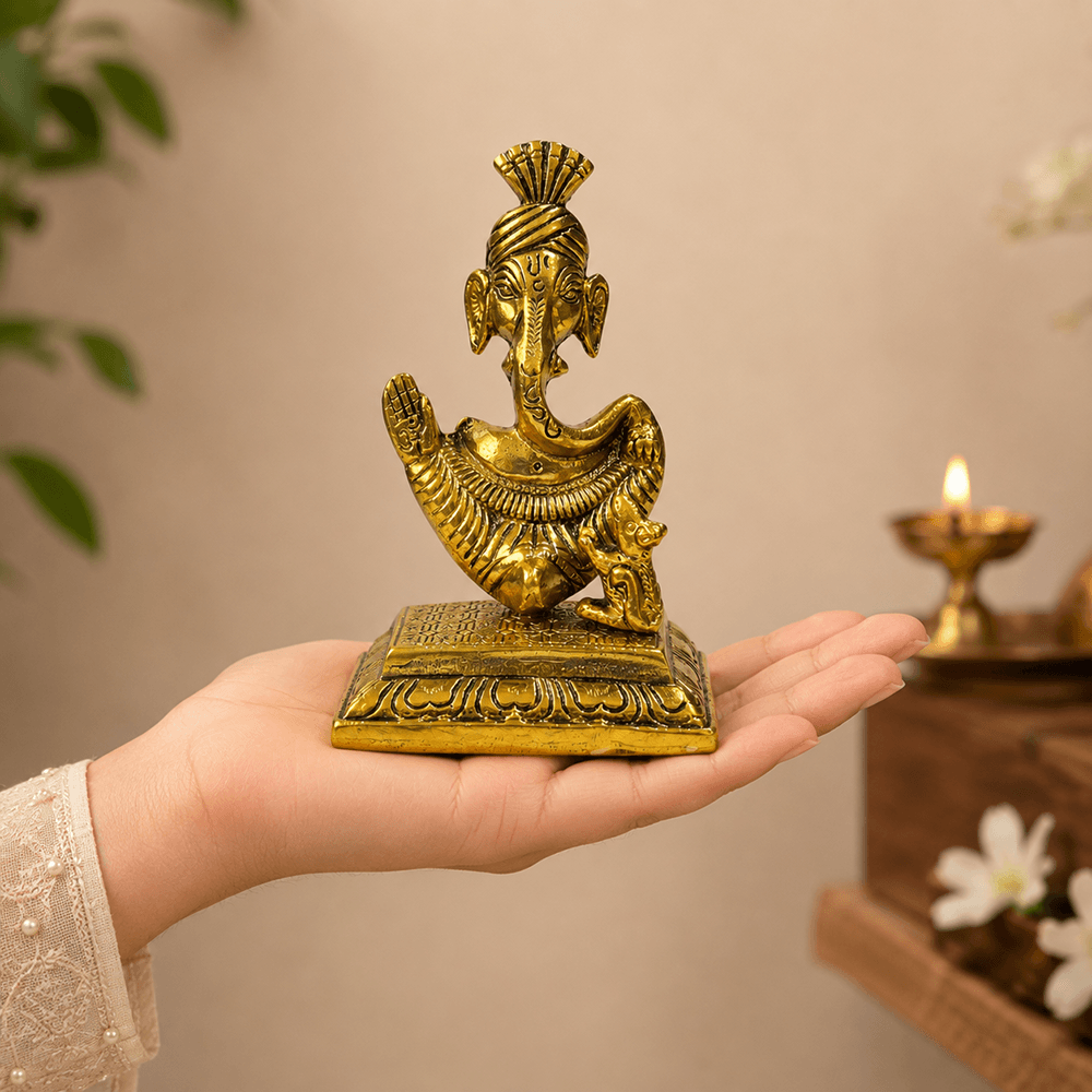 Ganesha Idol in Premium Brocade Gift Box