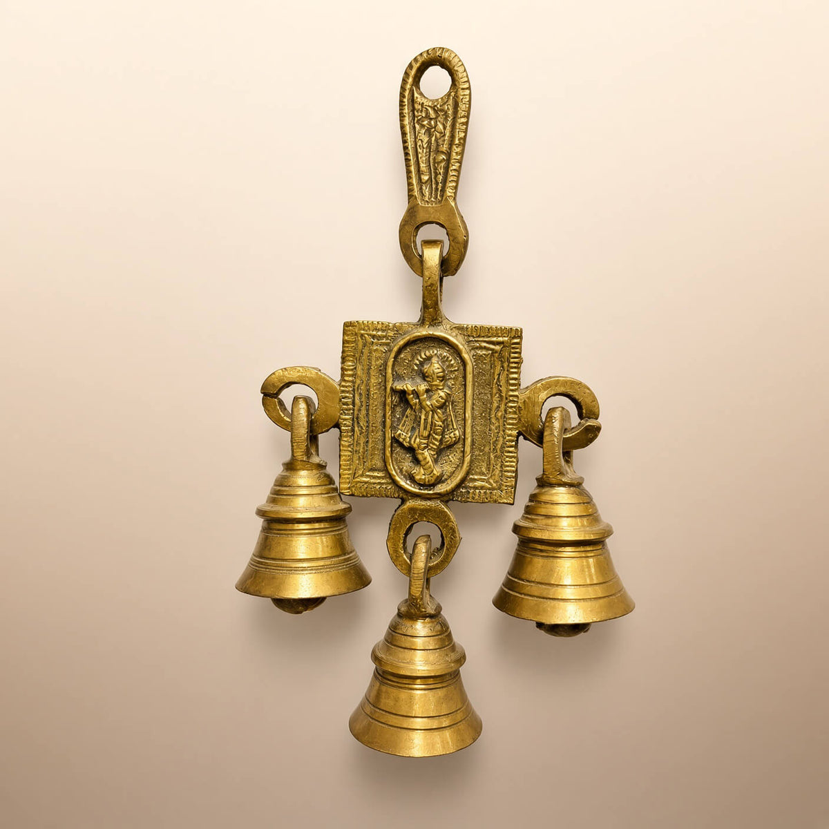 Supar Fine Brass Lord Krishna Hanging Bell 6.2 inch