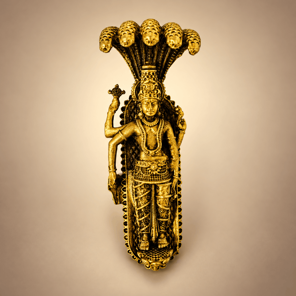 Brass Padmanabha Vishnu ji with Sheshnaag