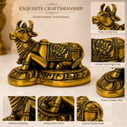Nandi Ji Brass Idol – craftsmanship detail infographic