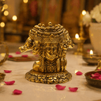 Panchmukhi Hanuman Idol in Luxury Dark Brown Velvet Gift Box