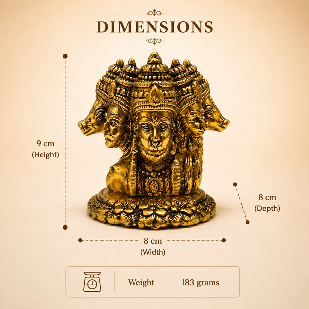 Panchmukhi Hanuman Idol - Devotee Lifestyle Shot