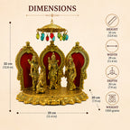 Metal Gold Plated Shri Ram Darbar Idol