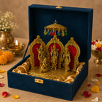 Metal Gold Plated Shri Ram Darbar Idol