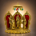 Metal Gold Plated Shri Ram Darbar Idol